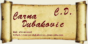 Čarna Dubaković vizit kartica
